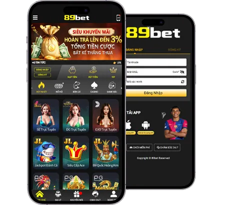 Hình ảnh điện thoại hiển thị ứng dụng VN8DAY với game bắn cá